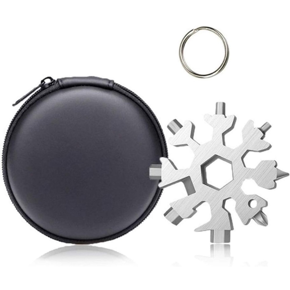 Snowflake 18 in 1 Stainless Steel Multi Tool Keychain- NEW